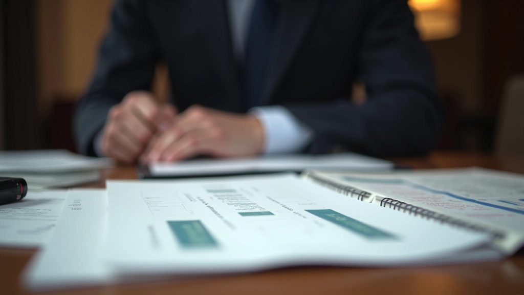 Státní dluhopisy a cenné papíry s certifikáty v elegantní kanceláři